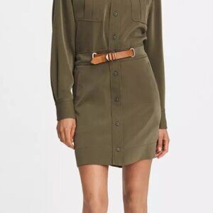 Rag & Bone Caroline Dress - Dark Olive Green with Belt (NWT)